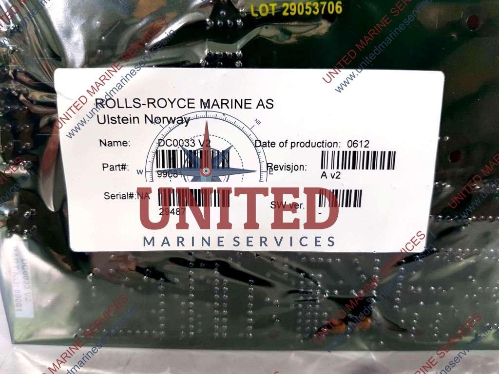 ROLLS ROYCE MARINE AS 99081 DC0033 REV V2 | United Marine Services