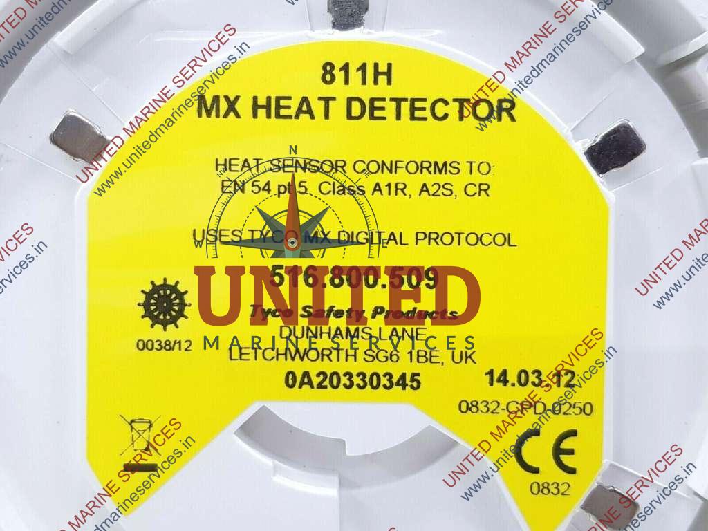 TYCO 811H MX HEAT DETECTOR 516.800.509 LOT OF 4 PCS United Marine