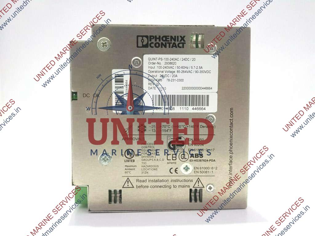 PHOENIX CONTACT QUINTPS100240AC/24DC/20 POWER SUPPLY 2938620