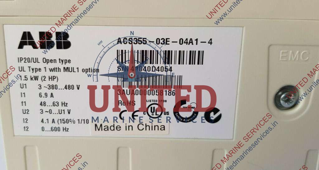 ABB ACS35503E04A14 INVERTER DRIVE 1.5 KW FULL KIT WITH BOX AND USER