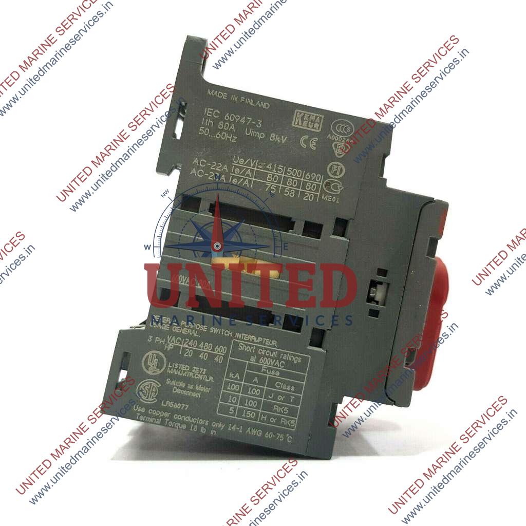 ABB OT63E3 DISCONNECT SWITCH 600V-AC 3P 80A OT63E3 | United Marine Services