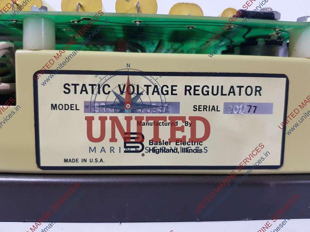 BASLER ELECTRIC STATIC VOLTAGE REGULATOR SR8A 2B16B3A United