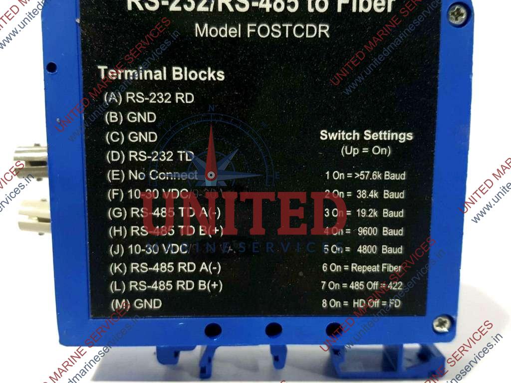 B&B ELECTRONICS FOSTCDR RS-232/RS-485 TO FIBRE OPTIC CONVERTER | United ...