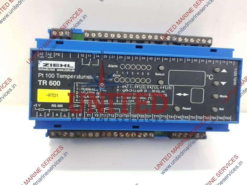 SIEMENS ZIEHL PT100 TR 600 TEMPERATURE RELAY 7XV56622AD10000/BB