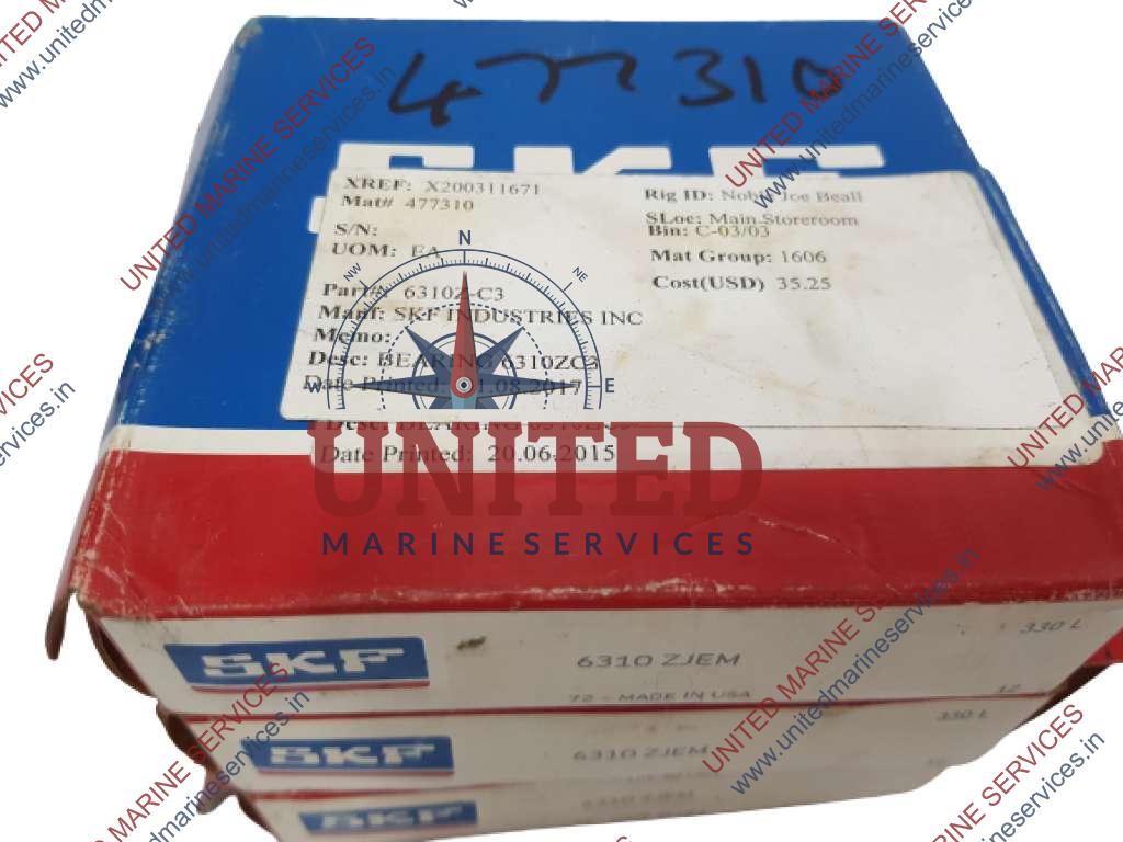 SKF 6310Z-C3 BEARING SINGLE ROW DEEP GROOVE BALL BEARING 6310ZC3 / LOT ...