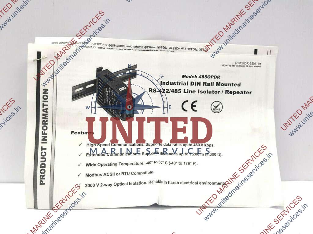 B&B ELECTRONICS RS-485 ISOLATOR/REPEATER 485OPDR | United Marine Services
