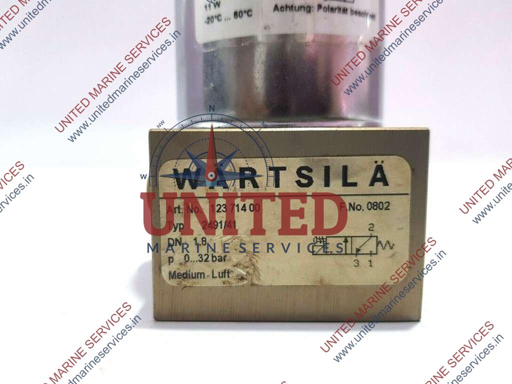 WARTSILA TYPE 2491/41 12371400 / TYPE 2E27 118.156.024N SOLENOID