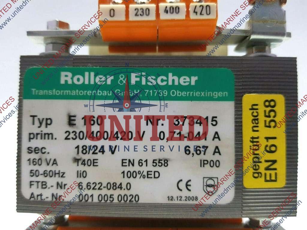 ROLLER & FISCHER E160 TRANSFORMER 373415 230/400/420 V 50-60Hz